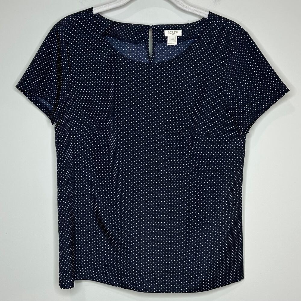 J.Crew Factory Polka Dot Short Sleeve Blouse Size XXS